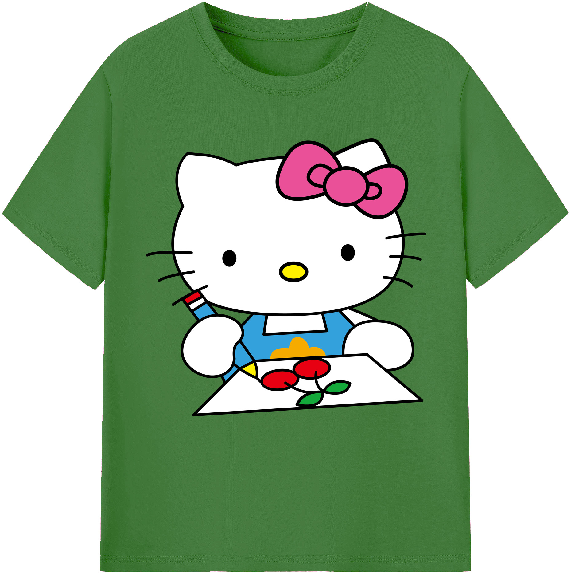 （画像用） Hello Kitty ハローキティ レディースカジュアルプリントTシャツ（綿100％）